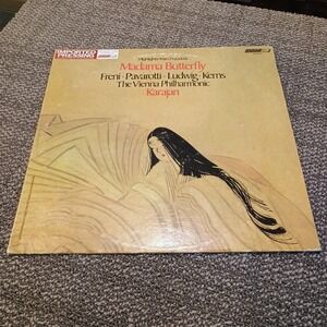 Madama Butterfly Highlights Pavarotti Freni Karajan London fffr Vinyl LP OS